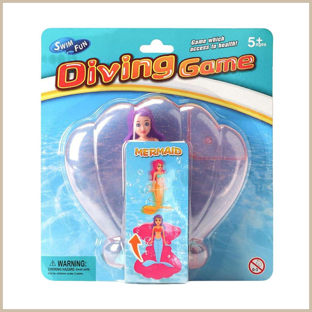 Little Mermaid Pool ของเล่น PVC Mermaid ดําน้ําของเล่นเปลือกน้ําหนักเบาน้ําลอยแบบไดนามิกว่ายน้ํา fes