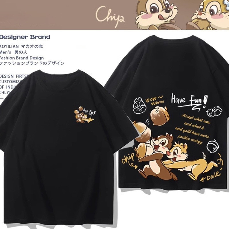 COD220G ผ้าฝ้าย 100%SI ฤดูร้อนใหม่ผ้าฝ้าย 100% เสื้อยืดแขนสั้นผู้หญิงคู่รอบคอ Top LiveKorea 7LSG