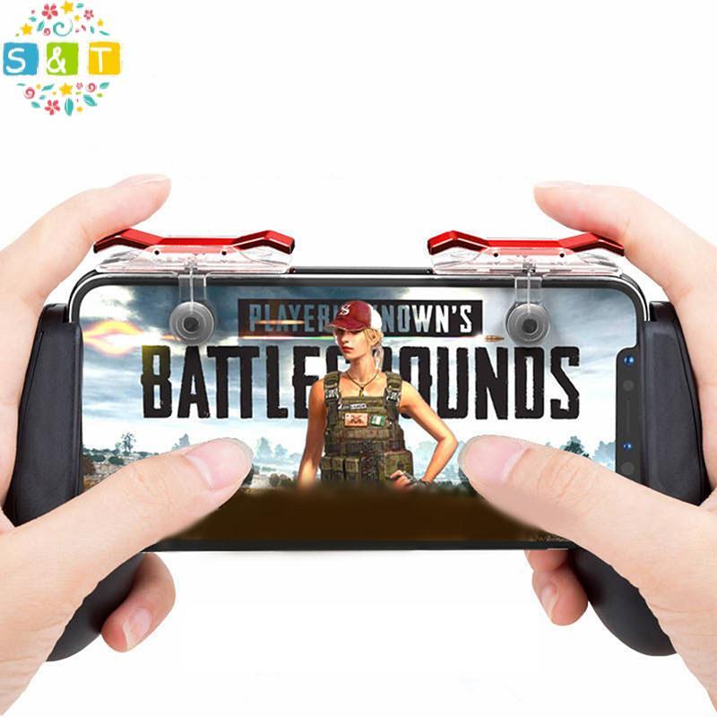 [S&T] D9 PUBG ตัวควบคุมเกมGamepadโทรศัพท์มือถือL1 R1 TriggerยิงAim Key Butt {th}