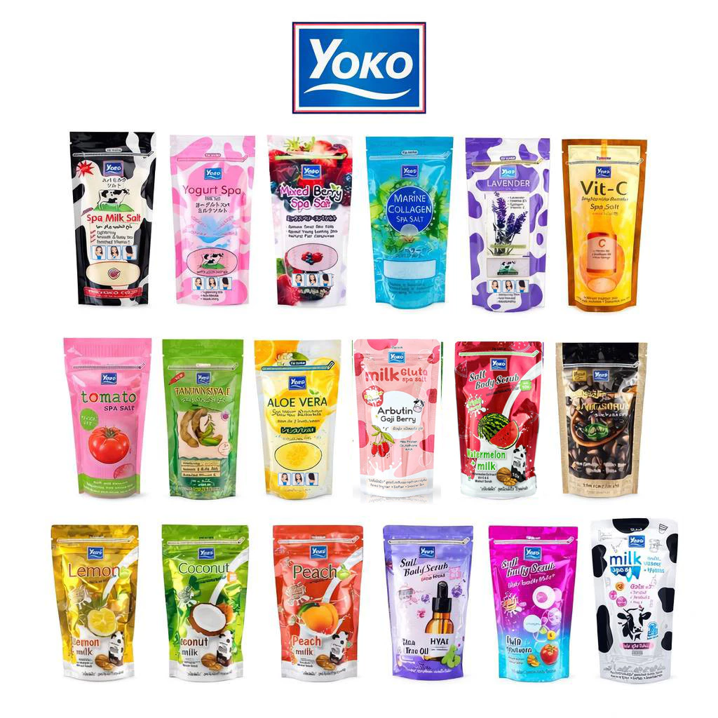 YOKO (โยโกะ) เกลือสปาขัดผิว เกลือขัดผิว เม็ดละเอียด ไอเทมเพื่อผิวสวย บำรุงผิวให้ดูสุขภาพดี