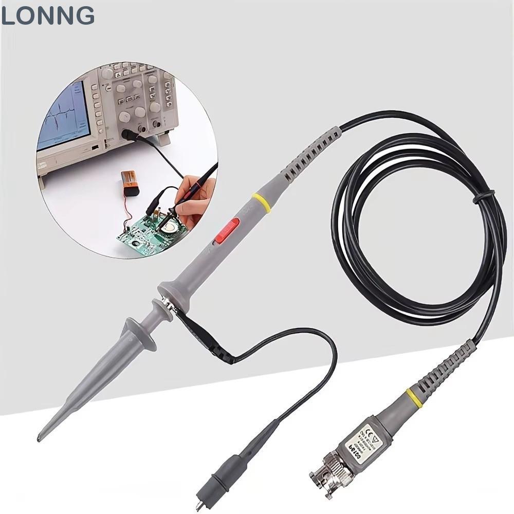 LONNG 1/2pcs BNC Oscilloscope Probe, 100MHz P6100 Oscilloscope Probe Kit, การวัดที่มีประโยชน์ตะกั่ว 