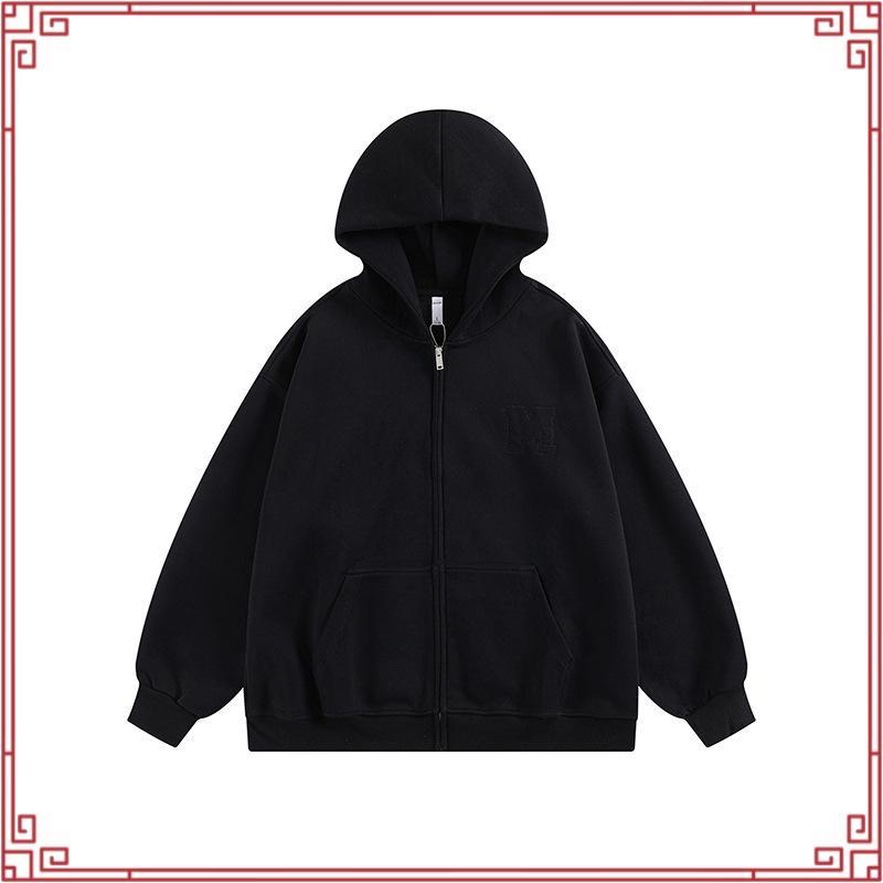 URTHE - เสื้อฮู้ดดี้ เสื้อกันหนาว Oversize รุ่น MATERIALISTIC FADED ZIPUP