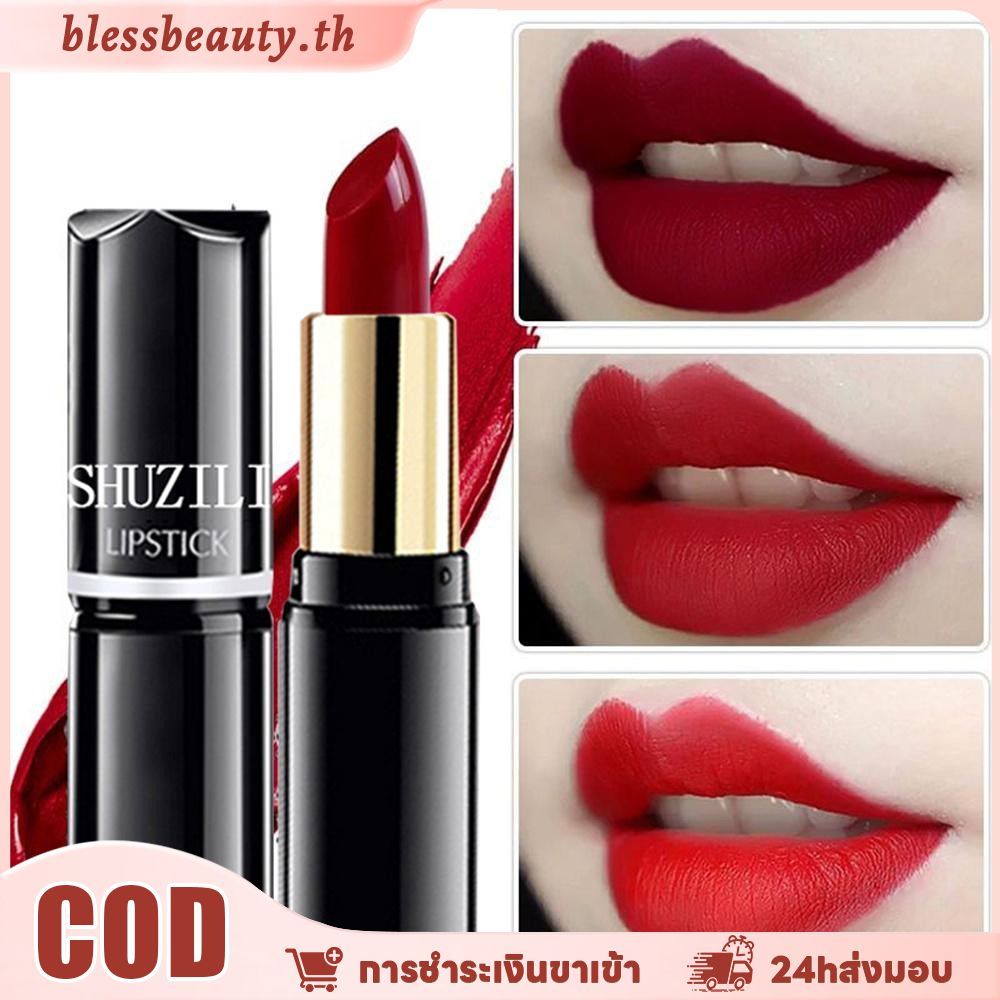 ShuZili Magic ลิปสติกกันน้ํา Matte Smooth Sweat-proof Non-stick Cup ลิปสติกหลอดลิปสติก