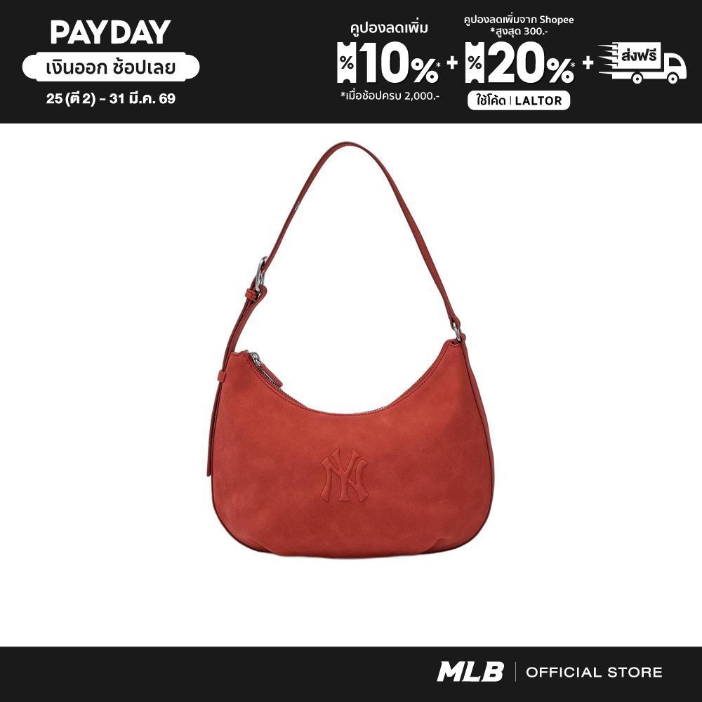 MLB กระเป๋าทรงโฮโบ ยูนิเซ็กซ์ Basic Pallet Hobo Bag รุ่น 3ABQSD16N 50RDS สีแดง