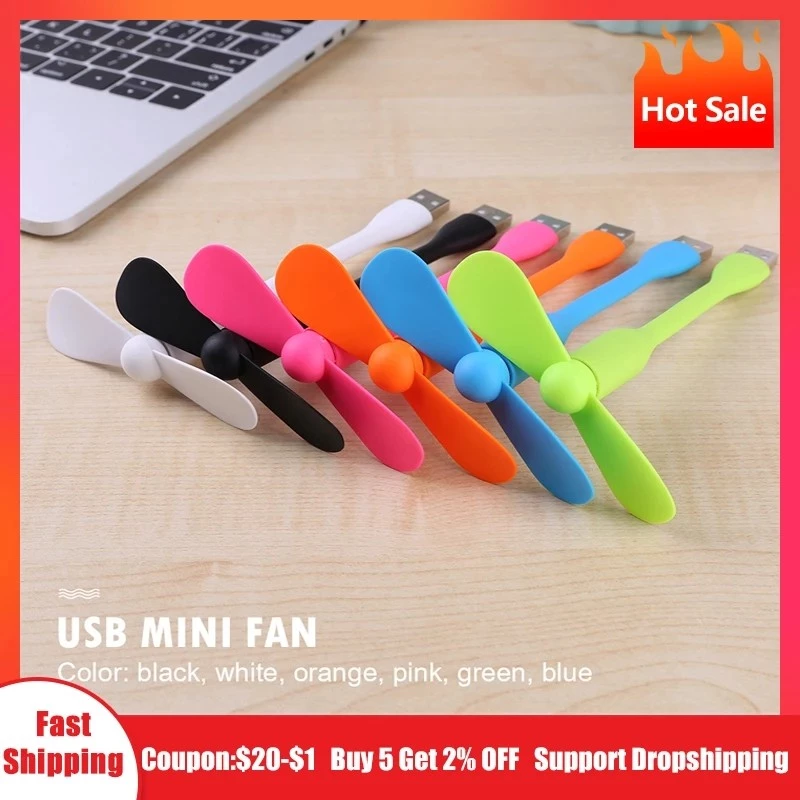 พัดลม USB แบบยืดหยุ่น สำหรับ Power Bank แล็ปท็อป PC