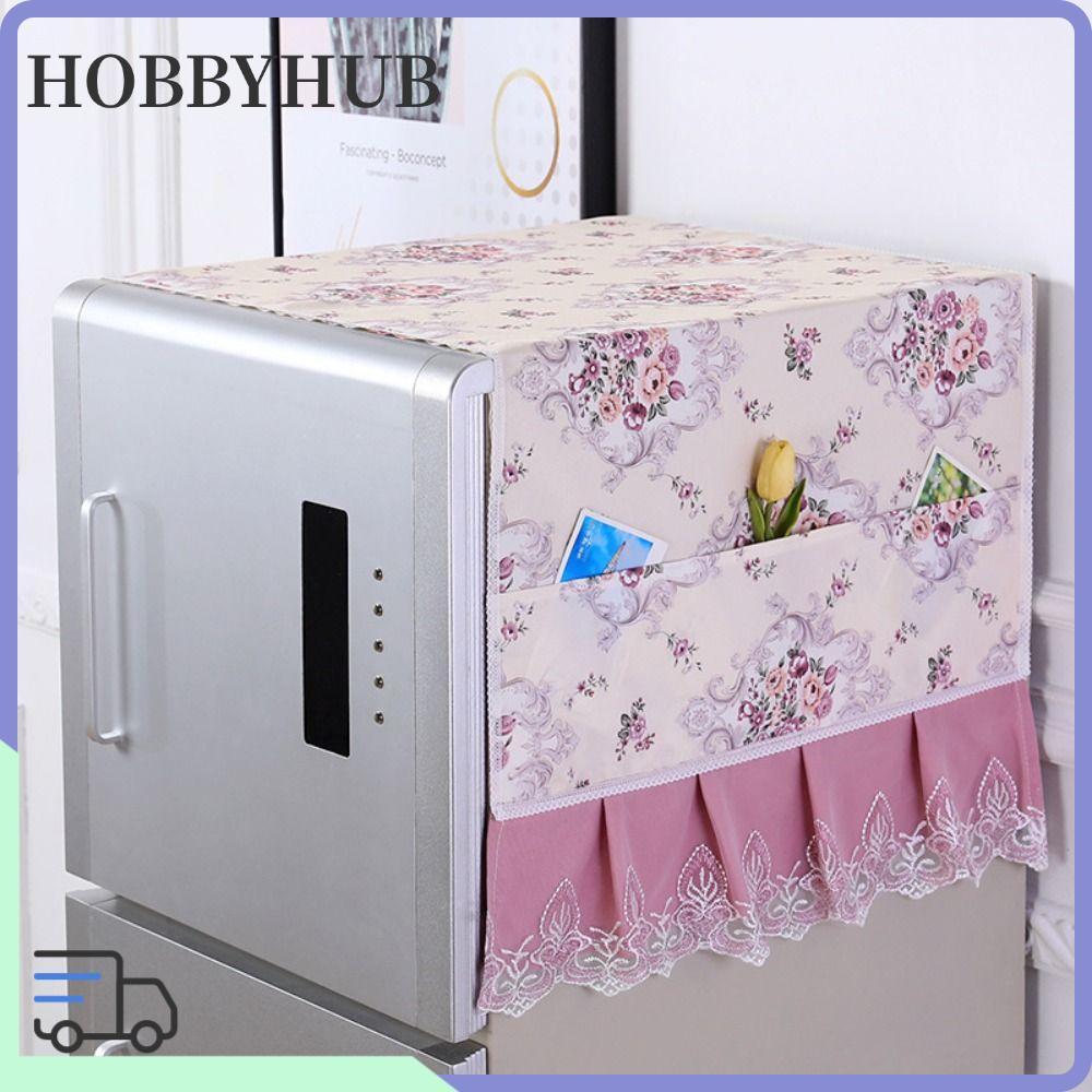 HOBBYHUB ผ้าคลุมกันฝุ่นตู้เย็น, พร้อมกระเป๋าเก็บ 55130 ซม. ฝาครอบด้านบน, ฝาครอบเตาอบกันฝุ่นประตูเดียวที่ทนทานสําหรับตู้เย็นและซัก