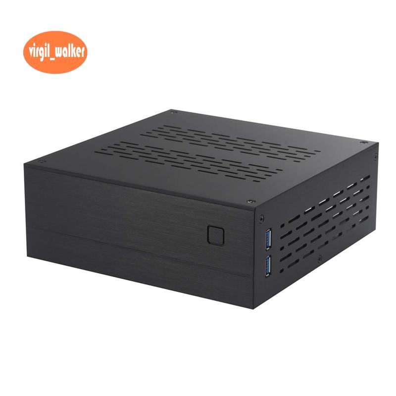 Mini ITX เคสคอมพิวเตอร์แชสซีอลูมิเนียม HTPC Mini ITX DIY PC กรณี A01 แชสซี HTPC คอมพิวเตอร์แนวนอน