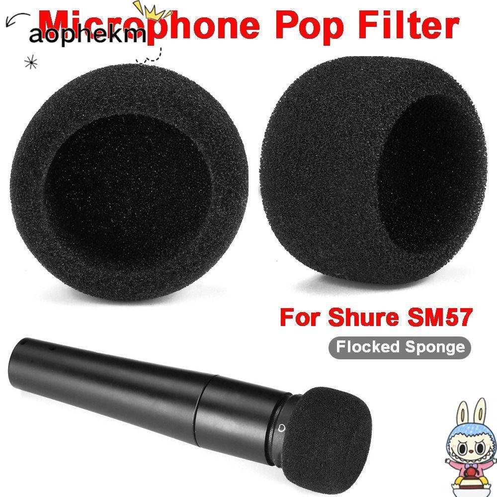 AOPHEKM Mic ฝาครอบกระจก, เปลี่ยนไมโครโฟนกันลม Pop Filter, Professional Flocked ฟองน้ําโฟม Pop Filter