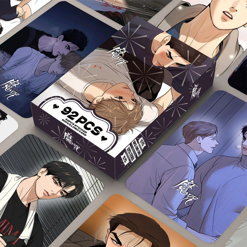 50-92pcs BL Manhwa Jinx Mingwa เลเซอร์ Lomo การ์ด Kim Dan Joo Jae-kyung สติกเกอร์ Holographic Photoc