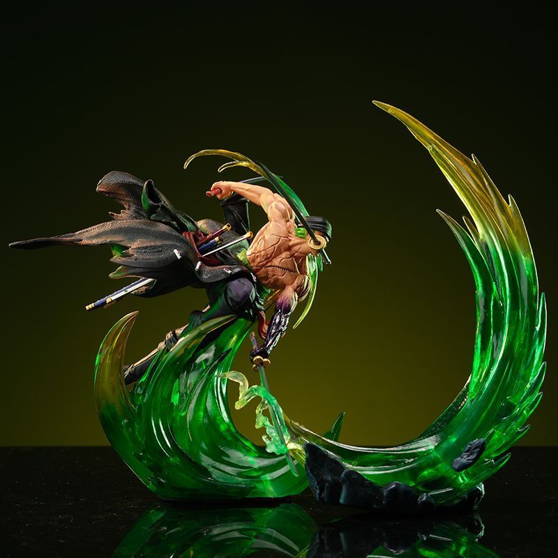 One Piece รูป JK Zoro Wano Country Zoro Demon Island Zoro เรืองแสง Zoro รูปรูปปั้น GK รุ่น R