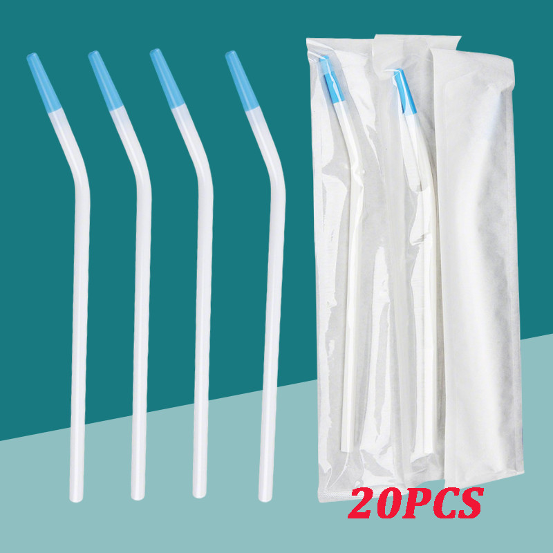 20Pcs Dental Clinic Disposable Surgical Suction Tips Saliva Ejector Dental Oral Straw Laboratory Cli