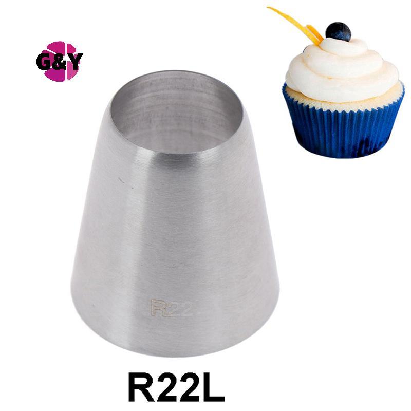 G&Y R22L ปลายท่อกลม หัวฉีดตกแต่ง เคล็ดลับขนม เครื่องมือทําขนมเค้กฟองดอง