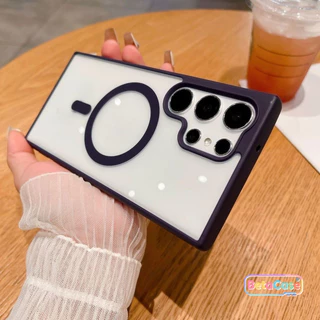Phone Case For Samsung กันกระแทก ผิวด้าน เคสแม่เหล็ก เกรดพรีเมียม S26 S26U S26PLUS S25PLUS S25U S24U S23 S23U S22 S22U