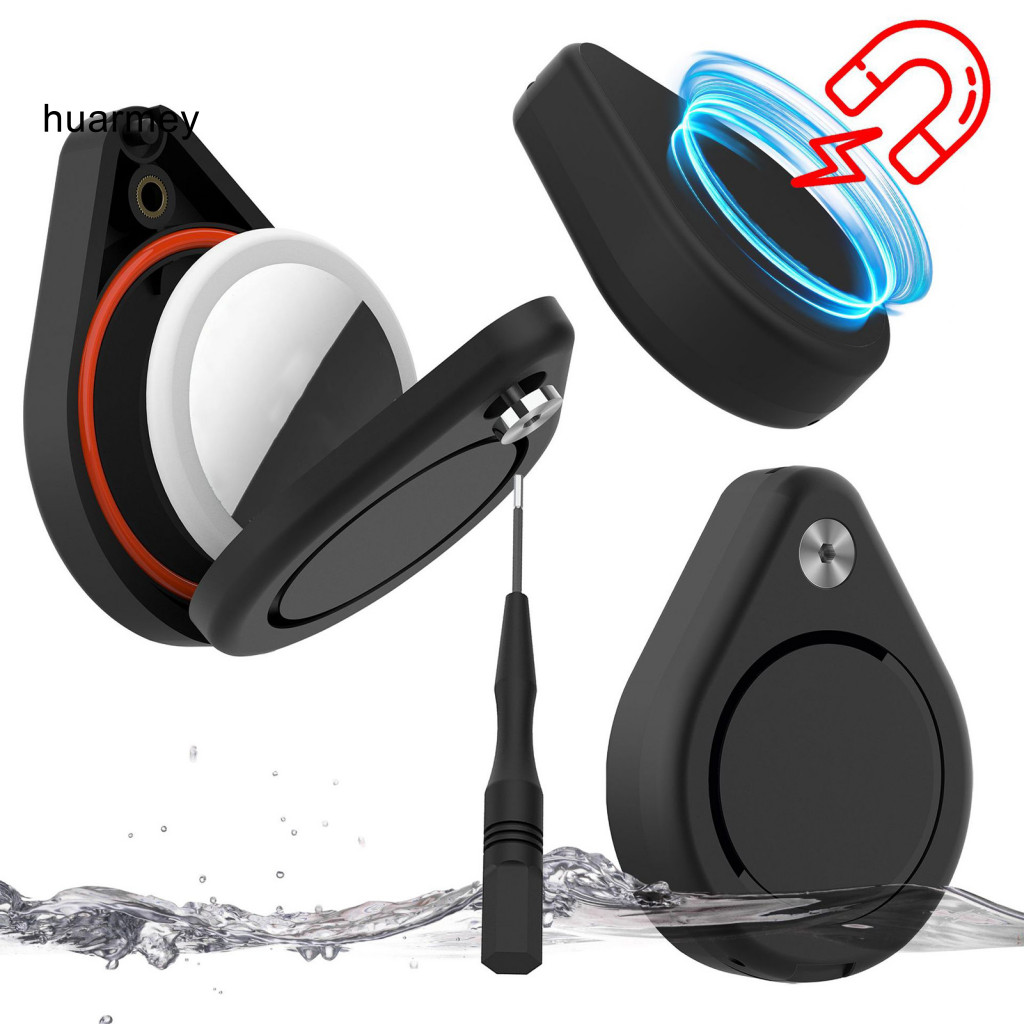 HUARMAEY กันกระแทก Gps Tracker กรณี Gps Tracker เคสป้องกันสําหรับ Airtag Mini – กาวแบบพกพากันกระแทกก