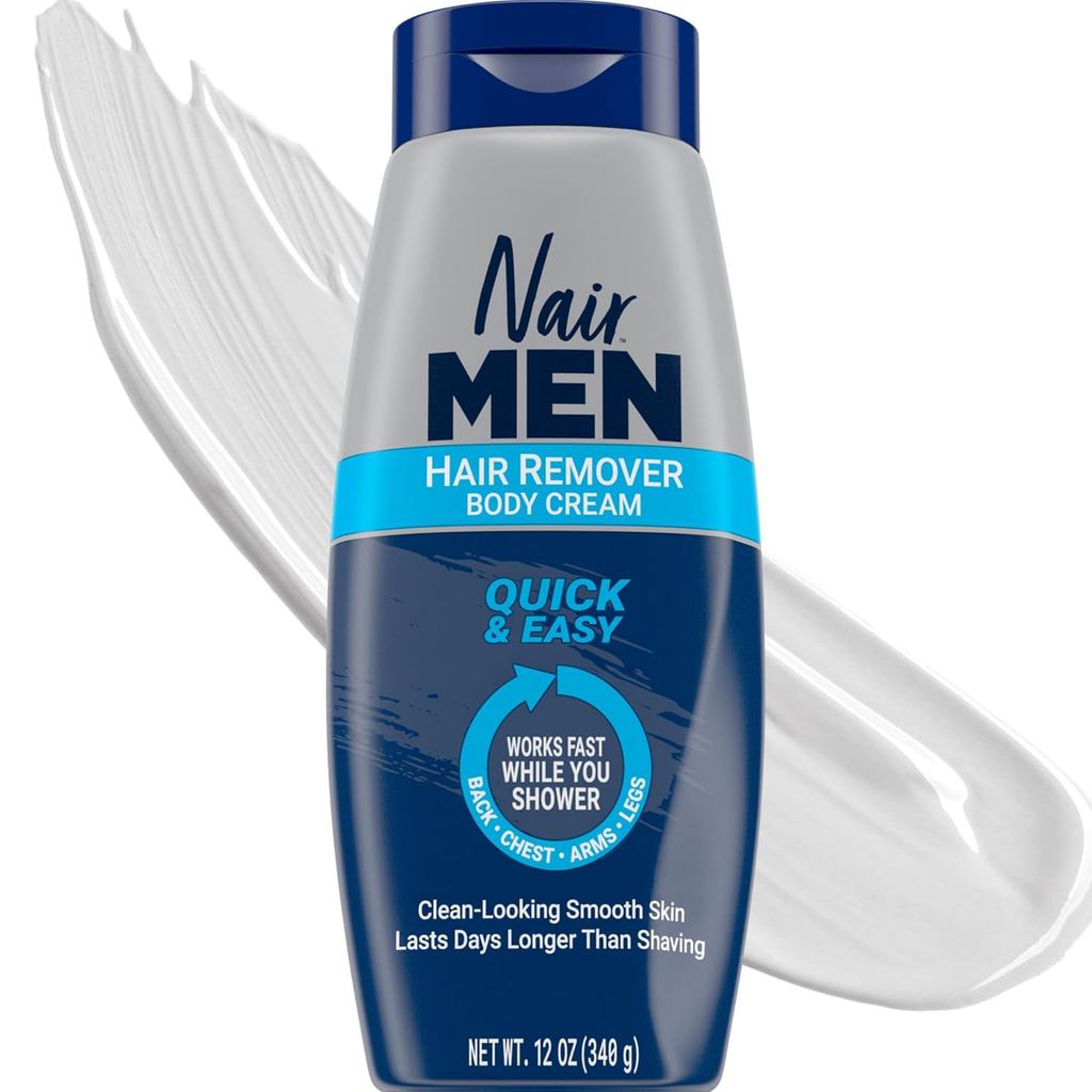 Nair Men Hair Remover Body Cream ครีมกําจัดขนตามร่างกายอย่างรวดเร็วและง่ายสําหรับผู้ชาย, ว่านหางจระเ