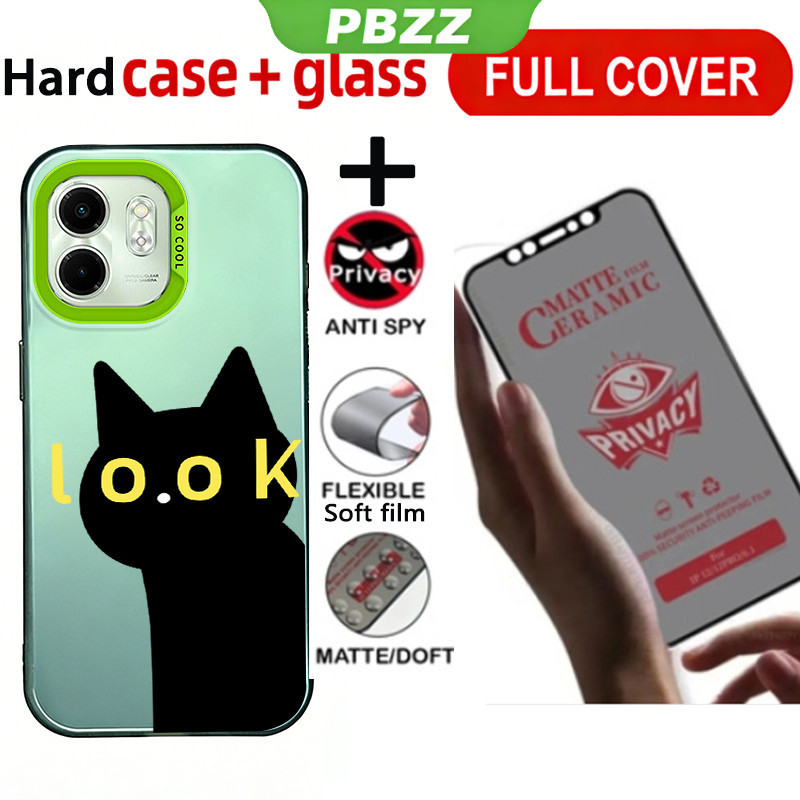 PBZZ เซรามิคความเป็นส่วนตัวกระจกนิรภัยสําหรับInfinixสมาร์ท 9 infinix 50i 5g 2024 เคสโทรศัพท์เคสแข็งก