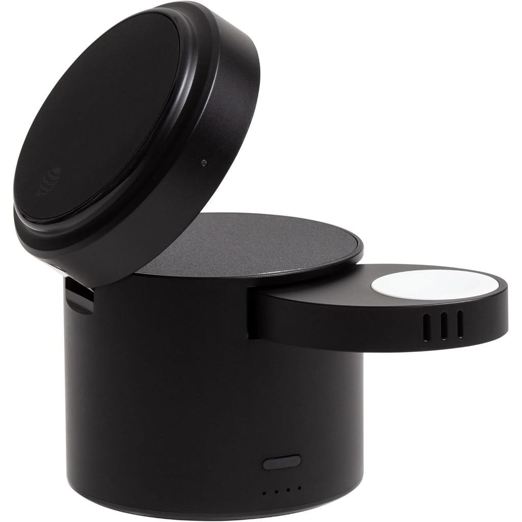 AT&T Essential 3-in-1 Portable Power Drum Qi2 Wireless Charger และ Powerbank ใช้งานร่วมกับ iPhone 15