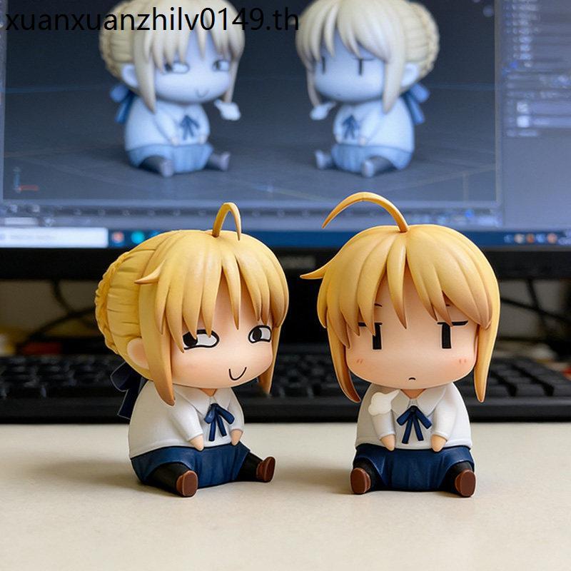 Cross-Border รุ่น Q ท่านั่ง Saiba ตลก Face Fate/stay night UBW saber เครื่องประดับรูปสองมิติ