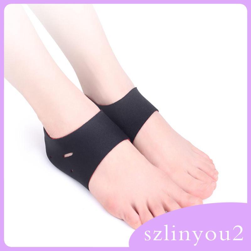 [szlinyou2] 2X Heel Cups Breathable Protective Support Inserts for Cracked Foot Women Men