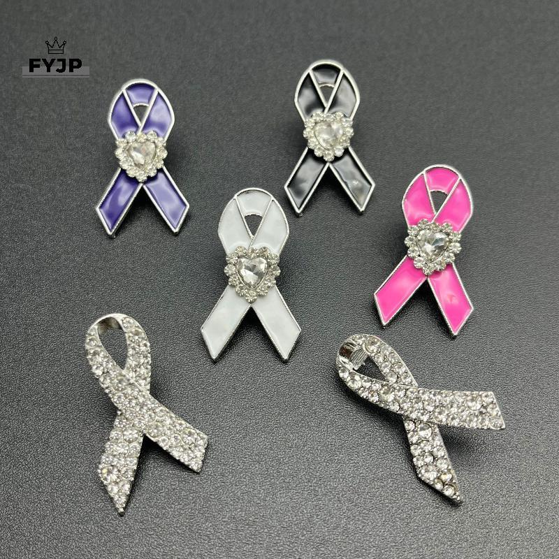 FYJP ที่ไม่ซ้ํากันริบบิ้น Pin Badge เข็มกลัดศพ Memorial Pin เคลือบริบบิ้น Badge Mourning Badge Funer
