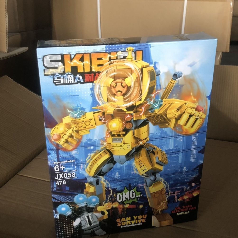 เข้ากันได้กับเลโก้บล็อกตัวต่อห้องน้ํา Man VS Monitor รุ่น Gold Titan นาฬิกา King ของเล่นเด็กของขวัญว