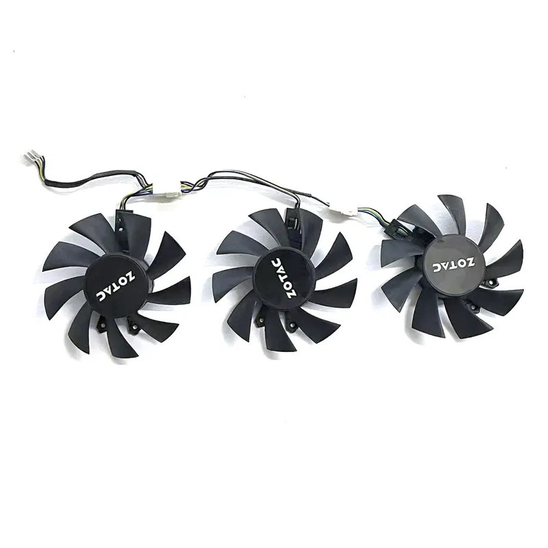 4PIN 75MM RTX2060 GTX1660 GPU พัดลมเหมาะสําหรับ Zotac GTX1660 1660TI RTX 2060 SUPER-8GD6 Thunder รุ่