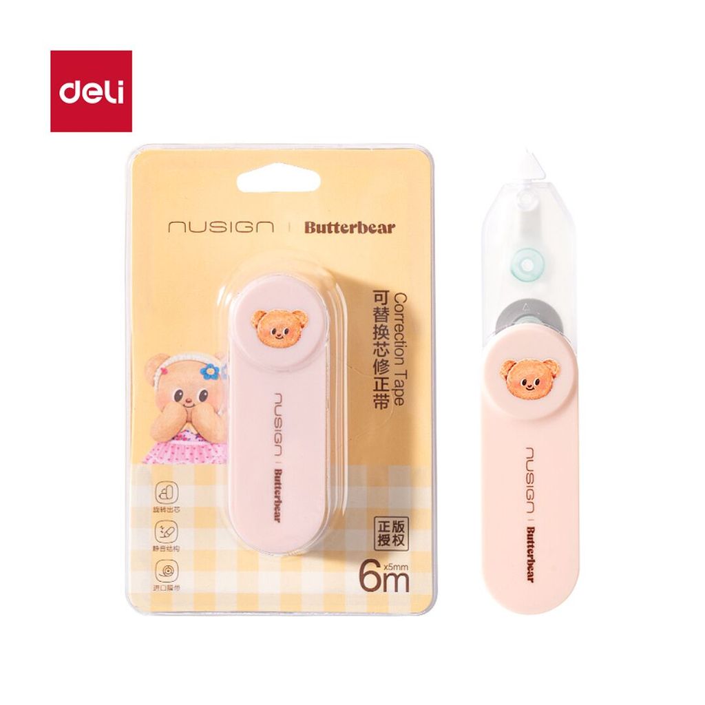 นายอินทร์ BBเทปลบคำผิดหมีเนย 5mmx6m No.NS163-B-PK