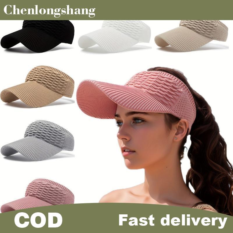 หมวกปีกกว้างพับได้ ChenLongShang สีเรียบ สำหรับกิจกรรมกลางแจ้งและกีฬา ทำจากเนื้อผ้ายืดหยุ่น ระบายอากาศได้ดี ปกป้องแสงแดด