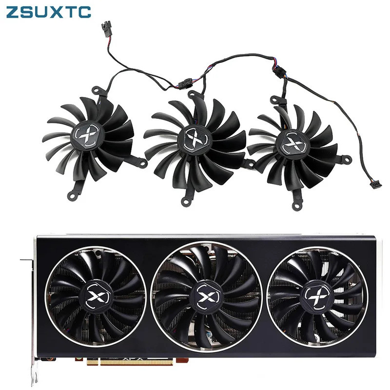 HL CF1015U12S 1X95MM 2X87MM Radeon RX 6700XT 6750XT GPU พัดลมสําหรับ XFX Speedster SWFT 309 Radeon R