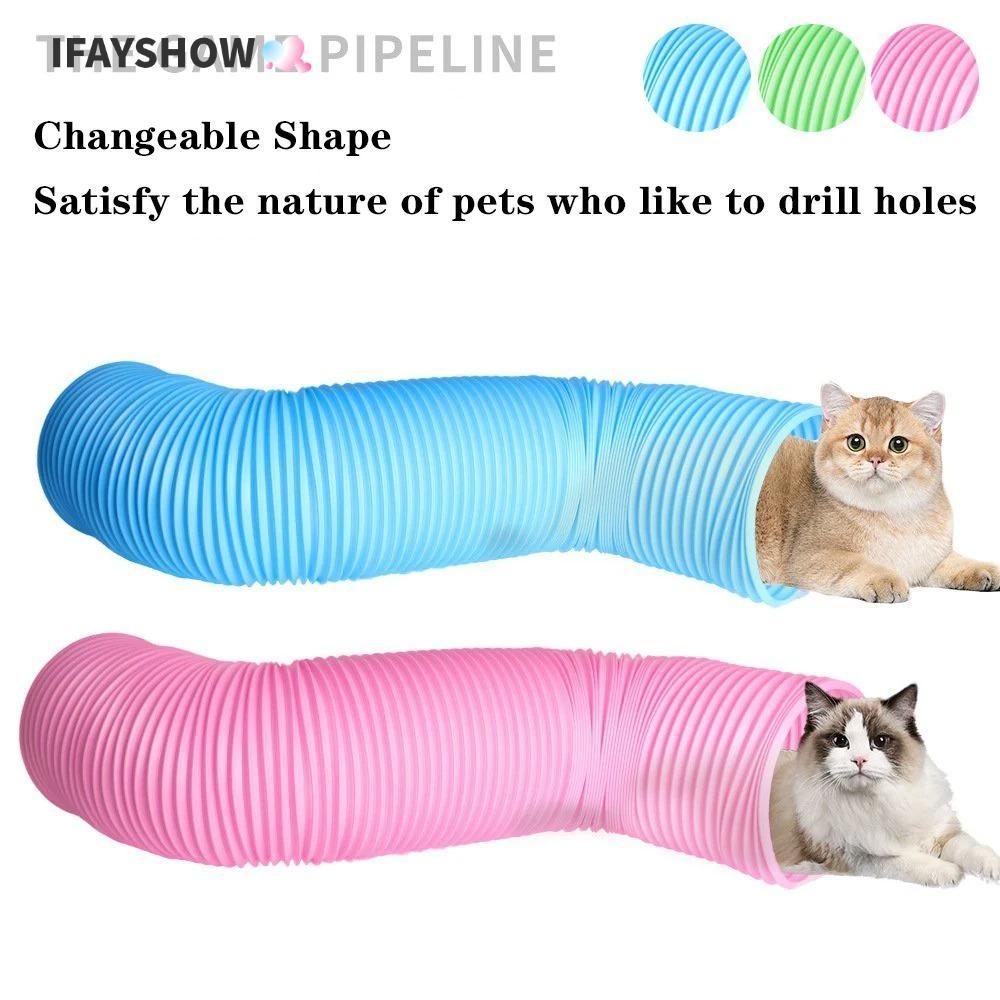 IFAYSHOW เกมหนูแฮมสเตอร์ Pipeline, Exercising Hiding การฝึกอบรมหนูแฮมสเตอร์อุโมงค์หลอดสัตว์เลี้ยงอุโมงค์ Telescopic ท่อ, ของเล่นสัตว์เลี้ยงเครื่องมือพับเล่นอุโมงค์สัตว
