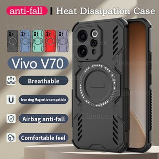 Vivo V70 5GปลอกสําหรับVivo V70 V 70 FE Elite V70FE V70Elite VivoV70 FE VivoV70FE 2026 Hollowกระจายความร้อนเคสโทรศัพท์ป้องกันกล้องสี่มุมถุงลมนิรภัยกันกระแทกปกหลัง