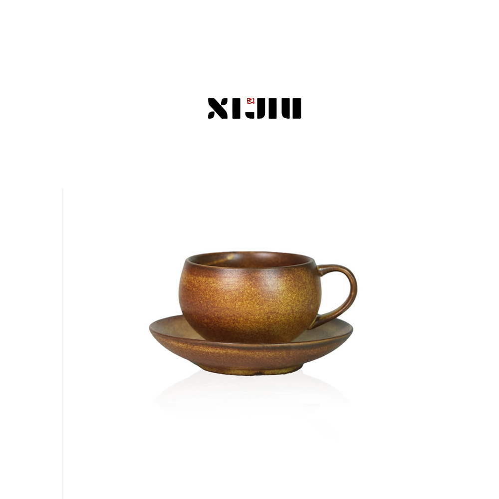 XIJIU · Niche Simple Kiln to Goose Egg Latte Coffee Cup Egg Cup Designer Retro Special