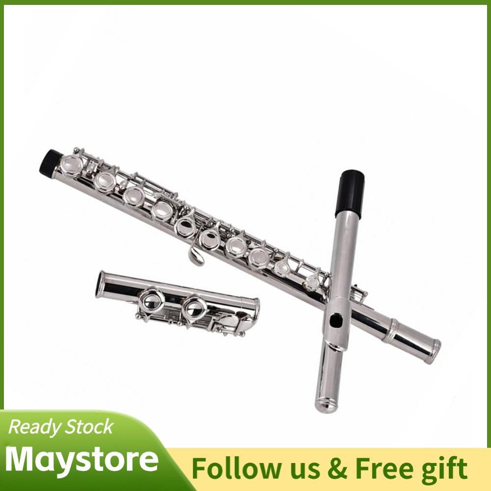 Maystoree Maystoree Closed Hole Flute Professional Adjustbale ป้องกันการซีดจางพร้อมกล่องหนังสำหรับเด็กนักเรียนเริ่มต้น