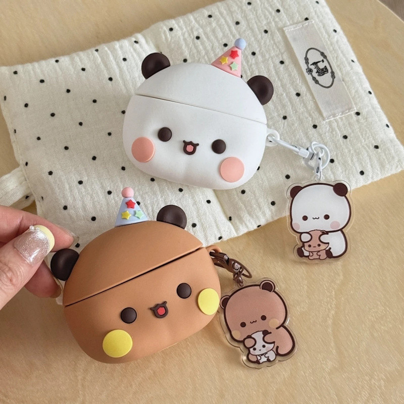 น่ารัก Bubu Yier AirPods 4/3/2/1 เคสหูฟัง AirPodsPro3 ซิลิโคนป้องกันการตกฝาครอบป้องกัน