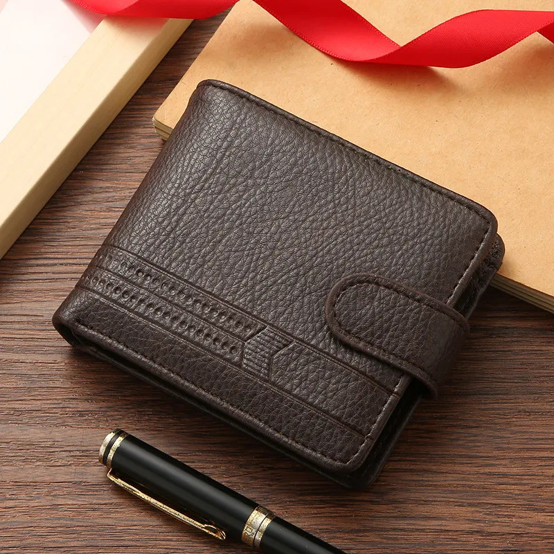 Men Men Men Wallet Ultra-Thin Short Wallet Wallet Coin Purse Young Men Simple 26.1.7