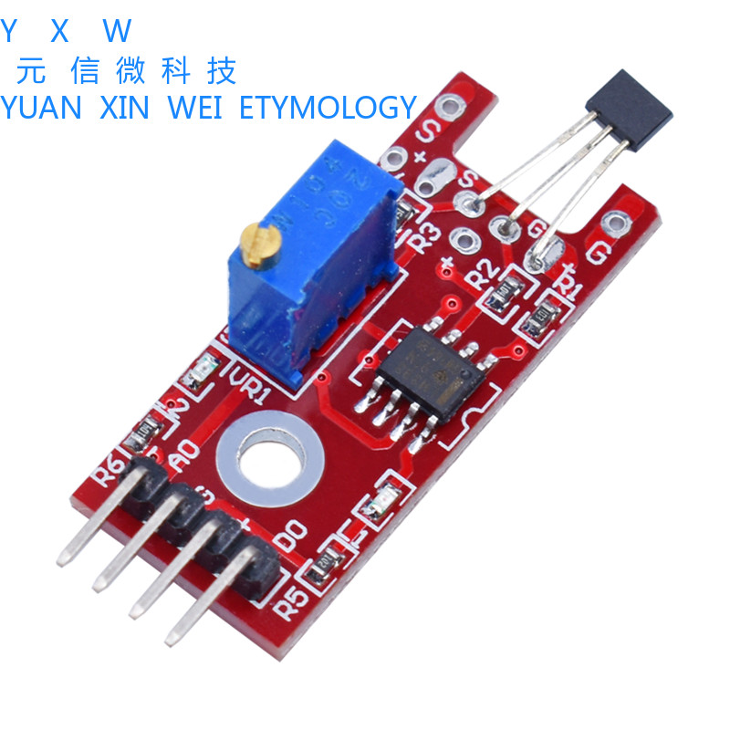 KY-024 Linear Magnetic Hall Sensor Hall Sensor โมดูลเหมาะสําหรับ 49E Hall Module