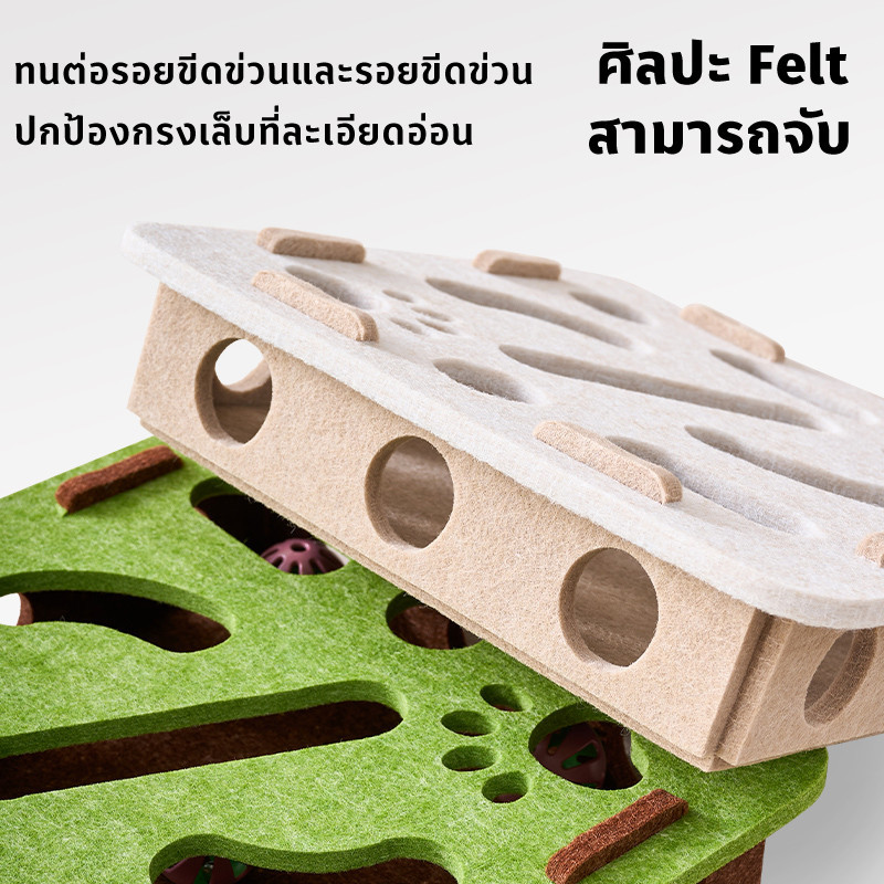 COD กล่องแมวตบ ของเล่นแมว ที่ลับเล็บแมว  กระดาษลูกฟูก โซฟาลับเล็บแมว - รูปที่ 5