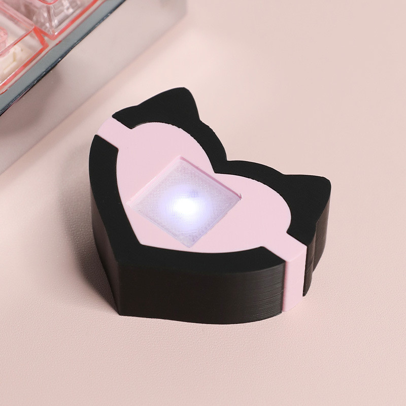 Valorant Clove Keycap กล่องแสดง Creative 3D น่ารัก Keycap Valorant Keycap แสดงฐานสีชมพูแม่เหล็ก Ligh