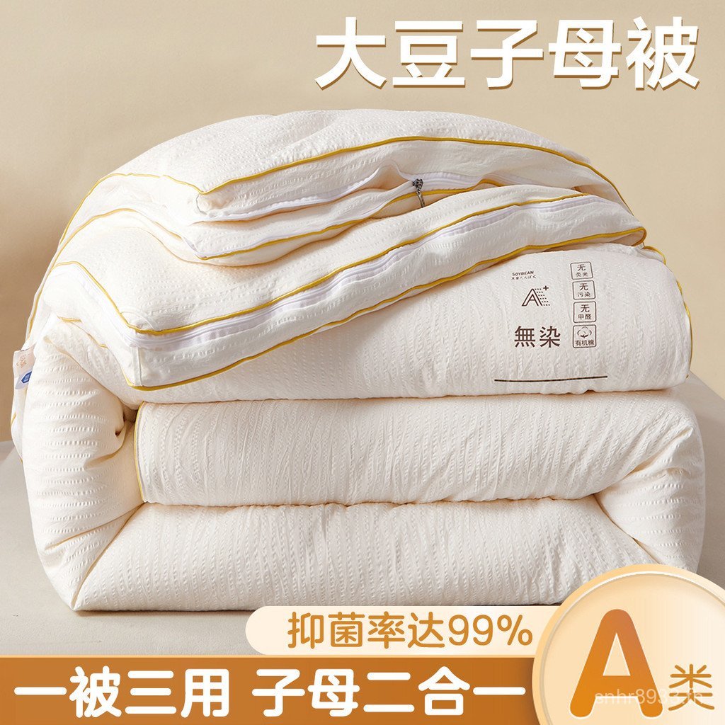 Twins Two-in-One Child-Mother Quilt Letter Quilt Core Winter Quilt Quilt Quilt Quilt Quilt Warm Zipp