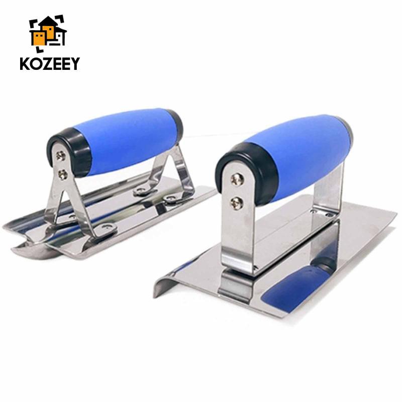 KOZEEY Sharp มุม Edger พร้อมที่จับยางอเนกประสงค์ Drywall Trowel สําหรับ Finishing งานชั้นปูกระเบื้องก่อสร้างฉาบ