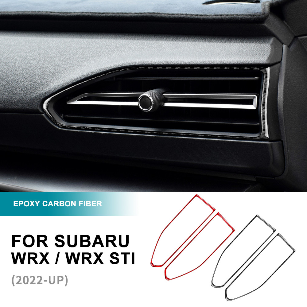 สําหรับ Subaru WRX WRX STI 2022-2025 คอนโซลกลางด้านข้าง Vent กรอบคาร์บอนไฟเบอร์การปรับเปลี่ยนภายในอะ