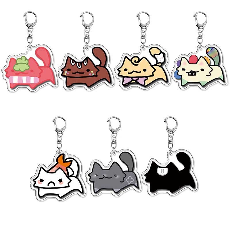 Dannet Danny อะนิเมะ KeyChain Dandys World เกมผู้ชาย Key Chain สําหรับผู้หญิงการ์ตูน Creative รูปอะค