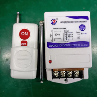 รีโมทคอนโทรลไร้สาย สวิตช์ควบคุมระยะไกล รีเลย์ไร้สาย 220V รีโมทคอนโทรลระยะไกล3กิโลเมตร รีโมทปั้มน้ำ รีโมทไฟ (ในไทยพร้อมส่