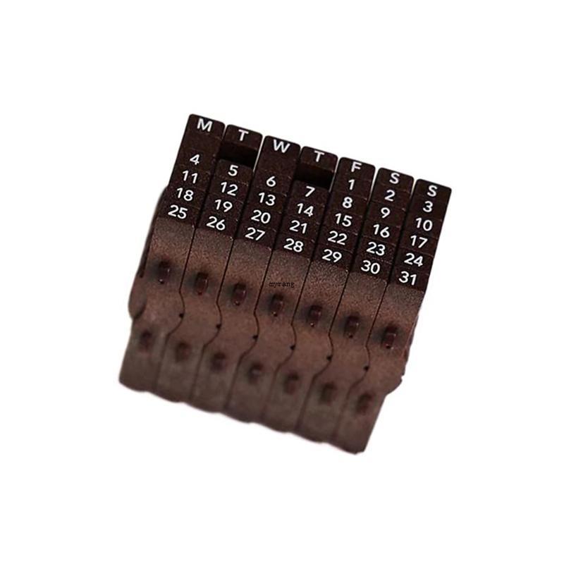Calendar Date Stamp with Easy Roll Date Adjustment for Office Organization