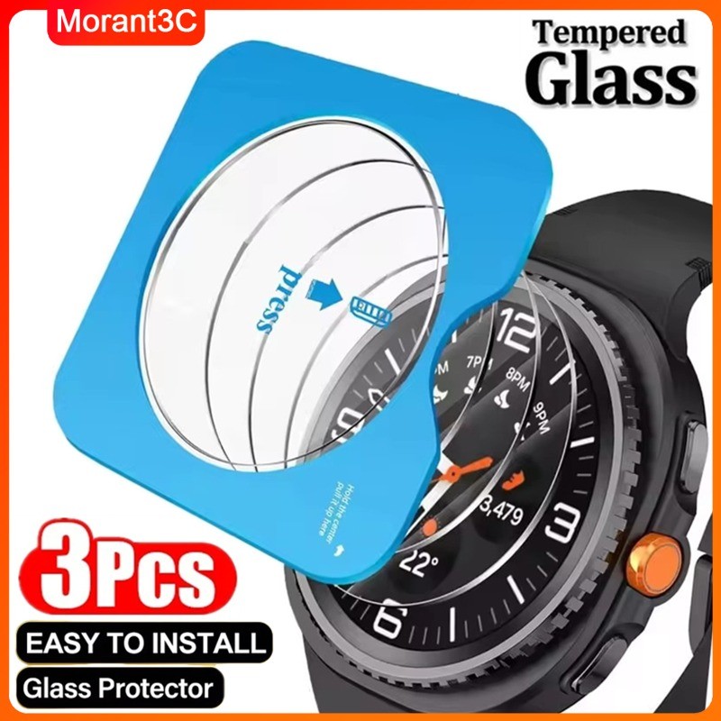 HD กระจกนิรภัยใสสําหรับ Samsung Galaxy Watch 8/8 Classic 40 มม.44 มม.46 มม.คลุมทั้งหมดฟิล์มป้องกันหน้าจอสําหรับ Galaxy Ultra 47 มม.