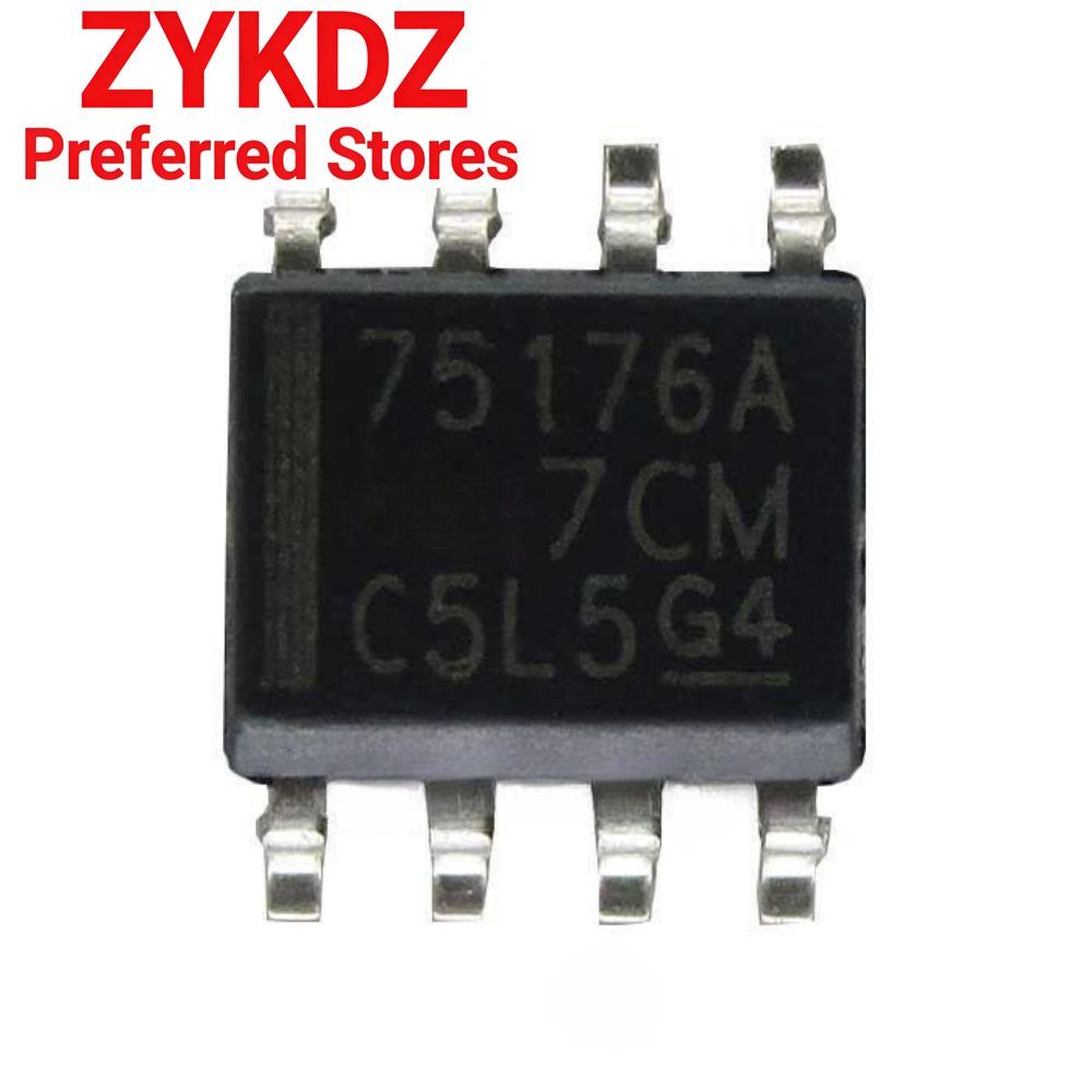 10 ชิ้น/ล็อต 75176A SN75176ADR 75176B SN75176BDR ยี่ห้อ-ใหม่ SOP-8