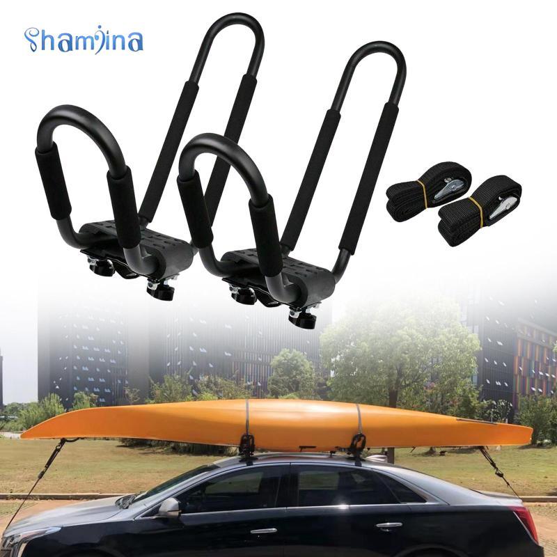 [Shamjina] Professional J Bar Roof Rack Iron Kayak Canoe Holder Secure Carrier สําหรับ SUV รถบรรทุกร