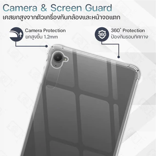 Pcase - เคสใส สำหรับ Xiaomi Pad Mini (8.8") เคส TPU ซิลิโคนนุ่ม กันกระแทก กระจกนิรภัย ฟิล์มหลัง Crystal Clear Case Film
