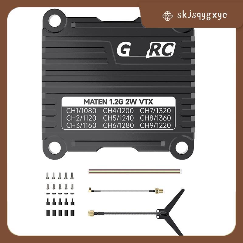 skjsqygxyc สําหรับ MATEN 1.2G 2W VTX Traverser MATEN 1.2G 2W VTX ชุดส่งภาพสัญญาณโลหะ Stable OSD Para
