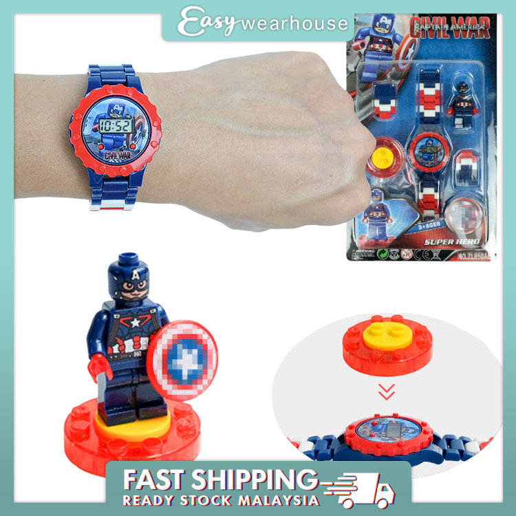 EASY WEARHOUSE Kids Cartoon Lego Watch พร้อมกล่อง BXRA